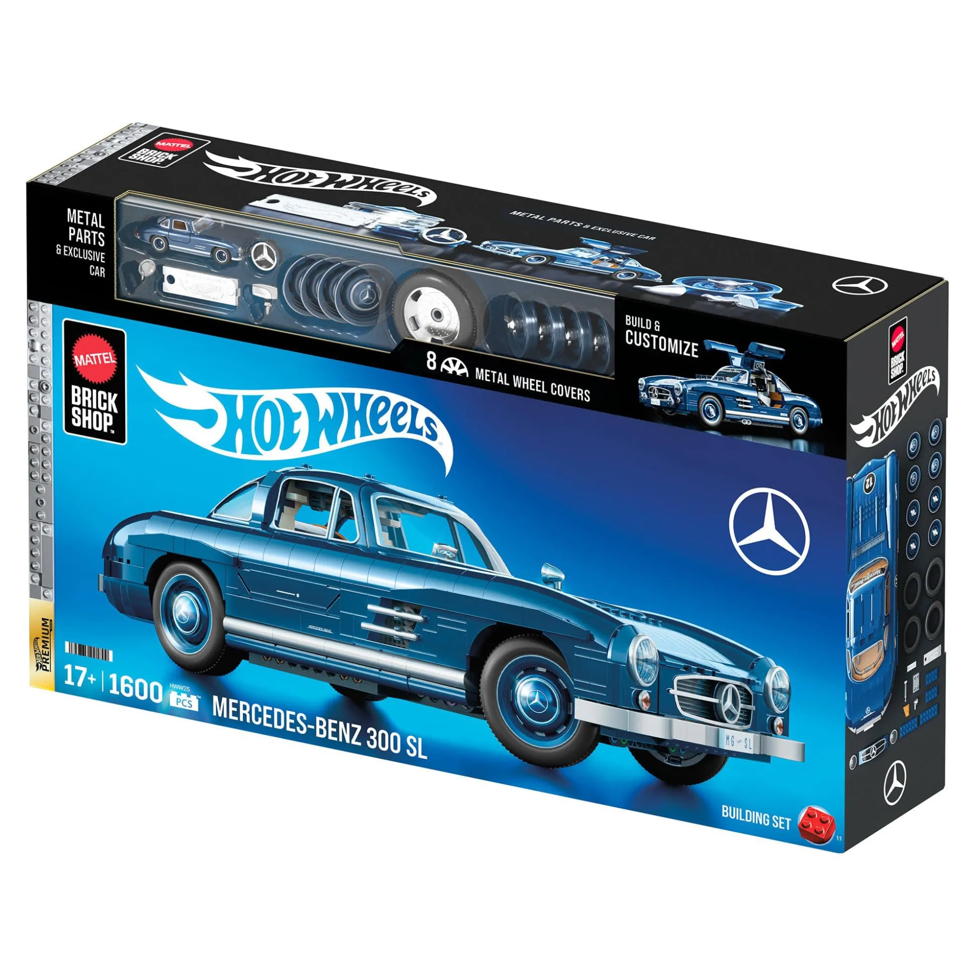 Mattel Brick Shop Hot Wheels Mercedes-Benz 300 SL Building Set