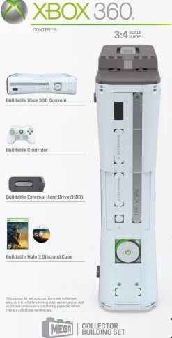 MEGA Microsoft Xbox 360 Replica Building Toy Kit