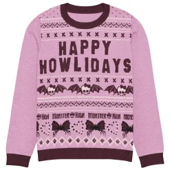 Monster High Happy Howlidays Pink Ugly Sweater