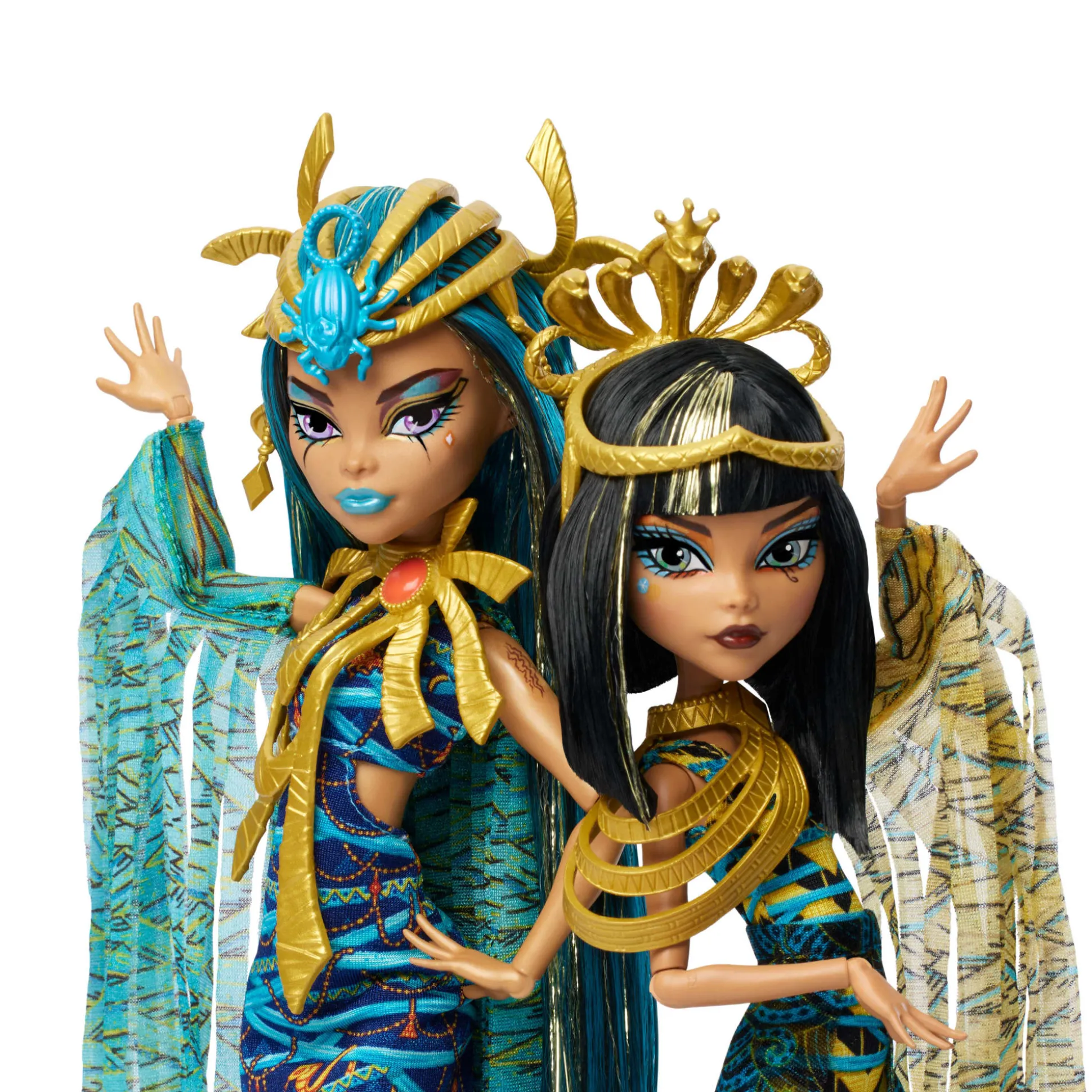 Monster High Mummy Majesties Cleo and Nefera De Nile Collectible Doll Two-Pack