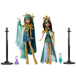 Monster High Mummy Majesties Cleo and Nefera De Nile Collectible Doll Two-Pack