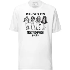 Monster High Still Plays with Monster High Dolls White T-Shirt