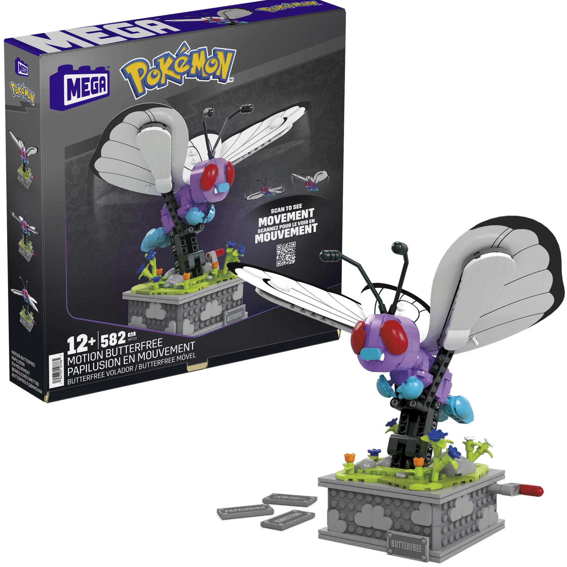 Pokémon Motion Butterfree with Motion Brick Building Set by MEGA