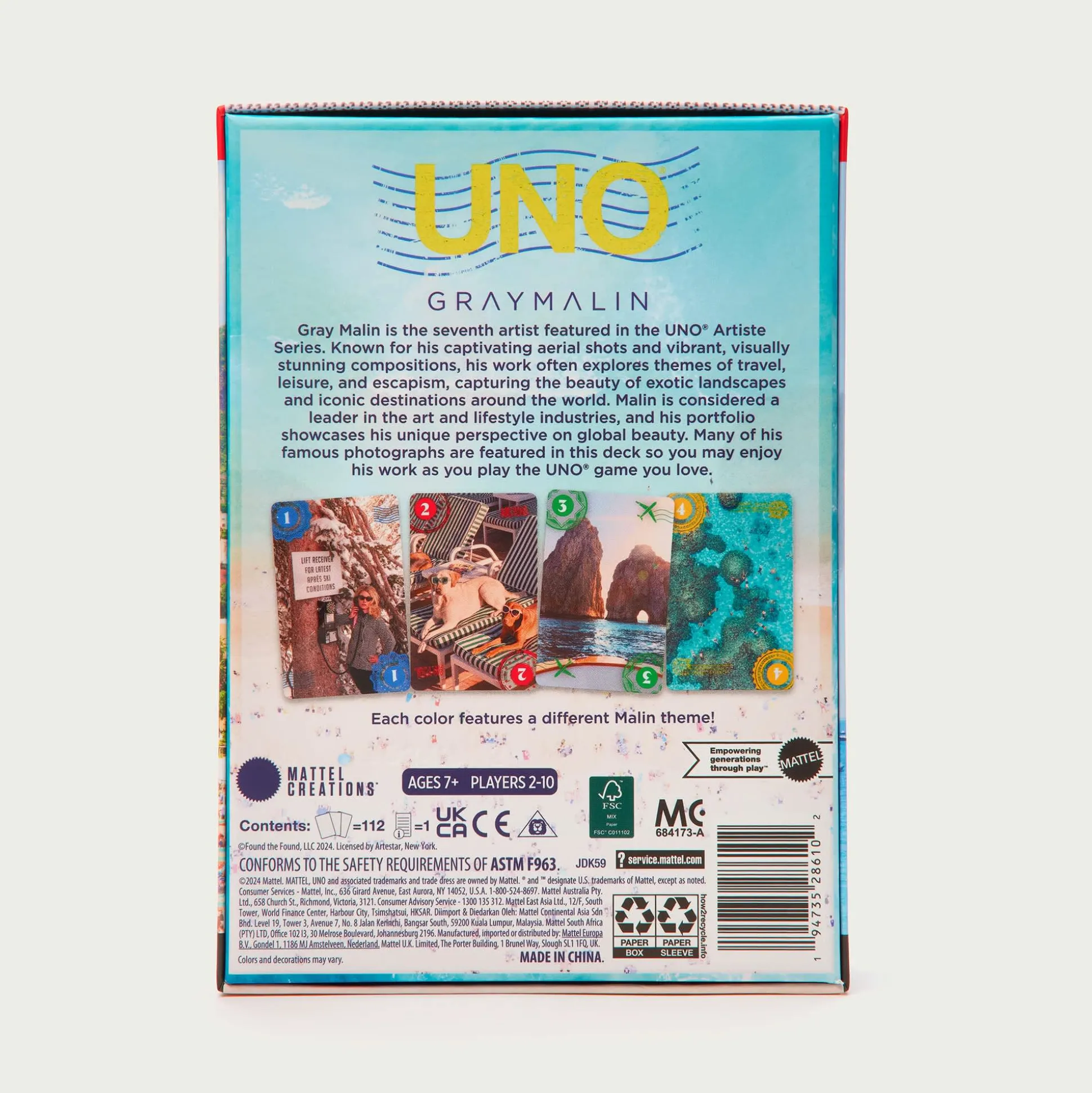 UNO Artiste Series Gray Malin Card Deck