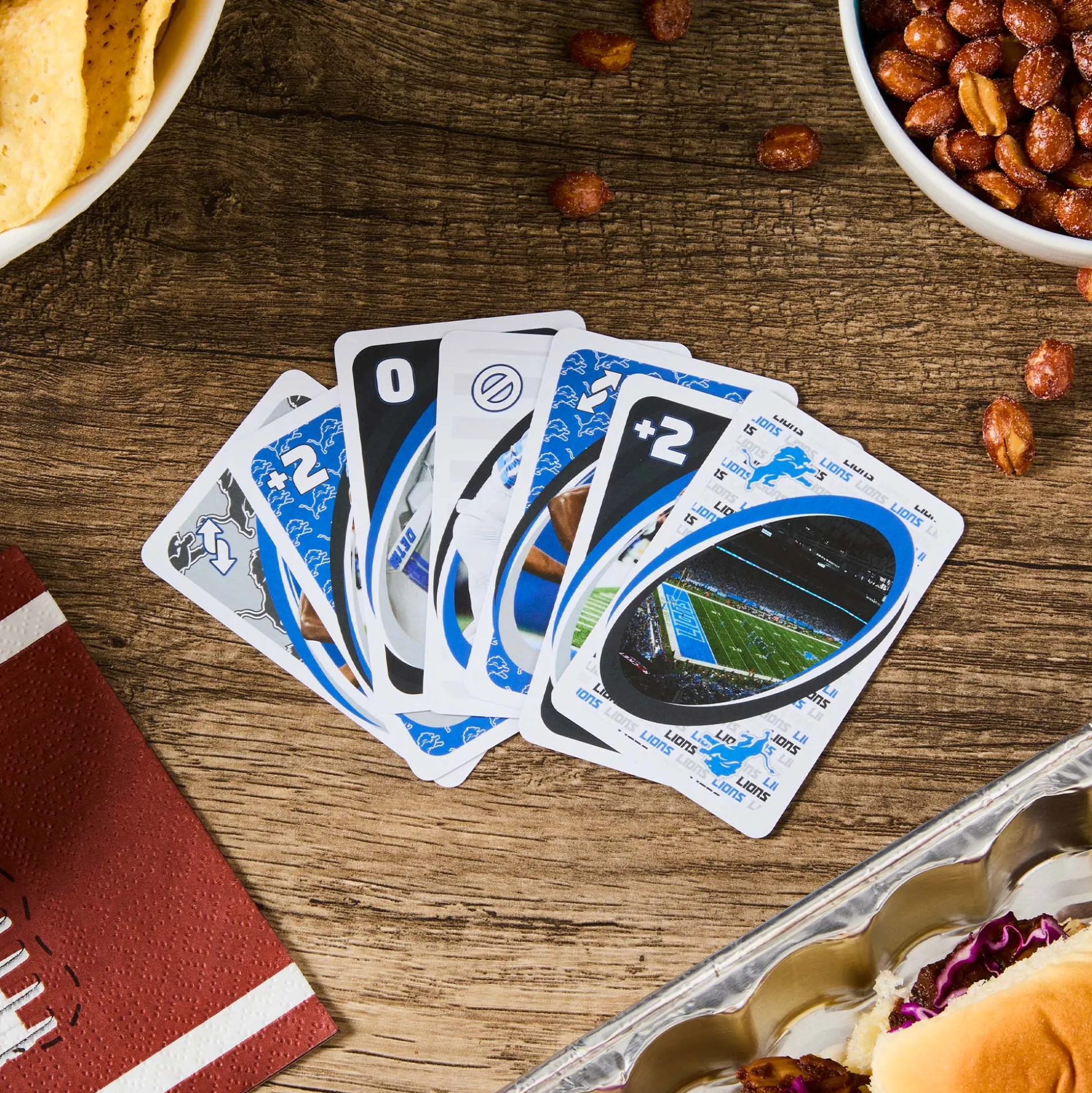 UNO Fandom NFL Detroit Lions Game Deck