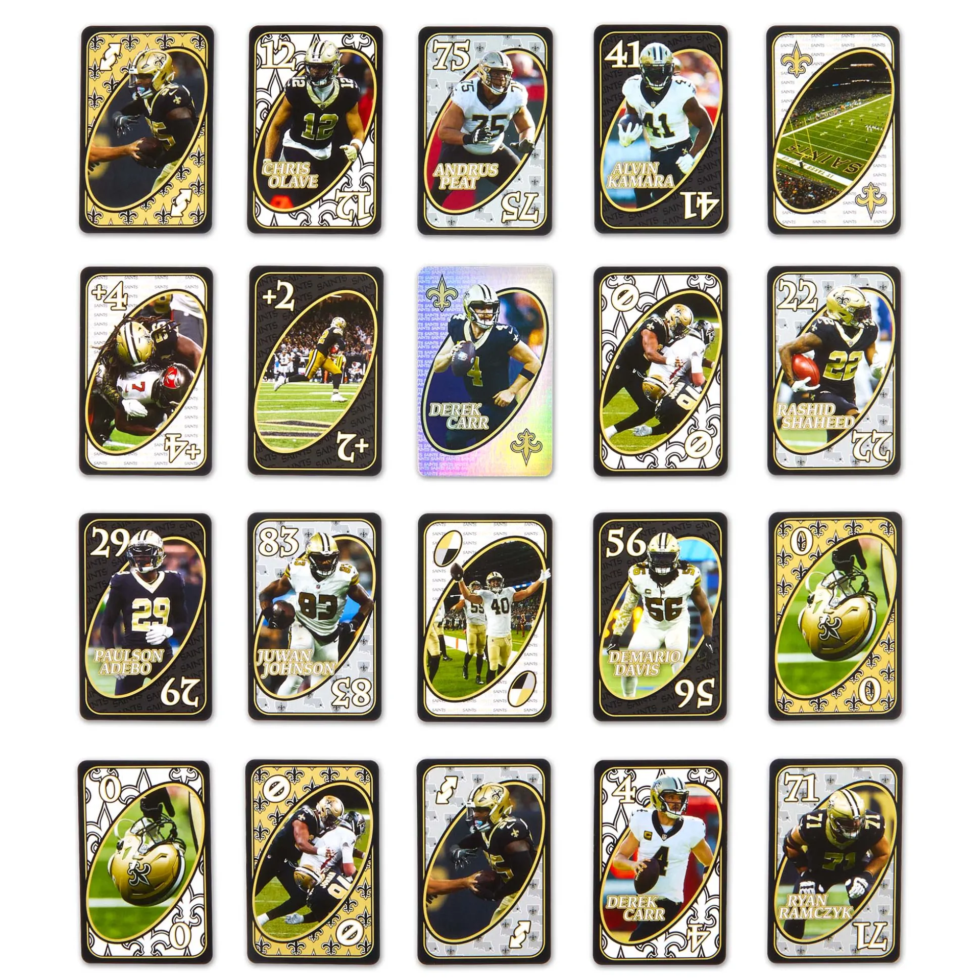 UNO Fandom NFL New Orleans Saints Game Deck