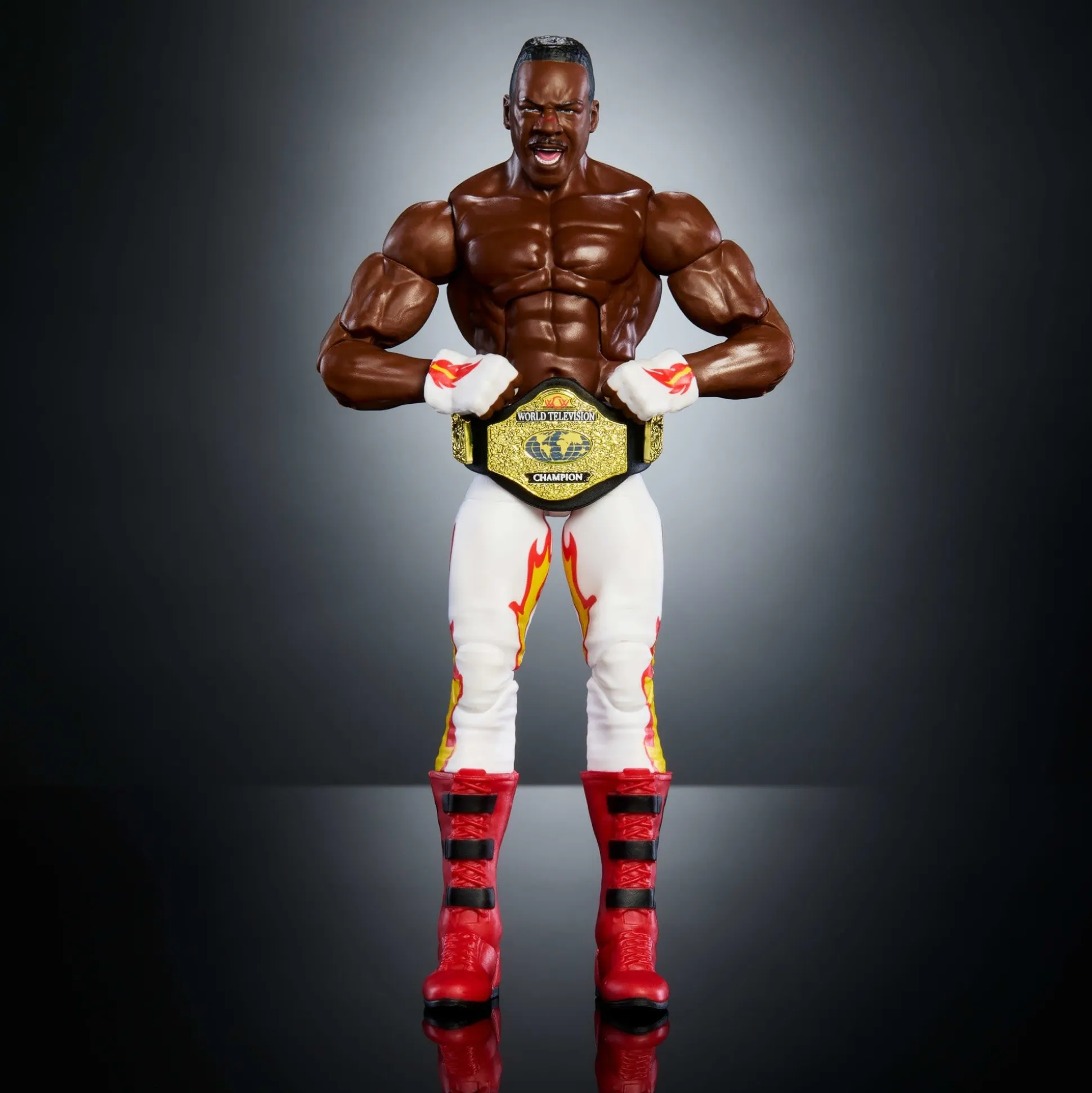 WWE Elite Collection Monday Night War Booker T Action Figure & Golga Build-A-Figure Parts