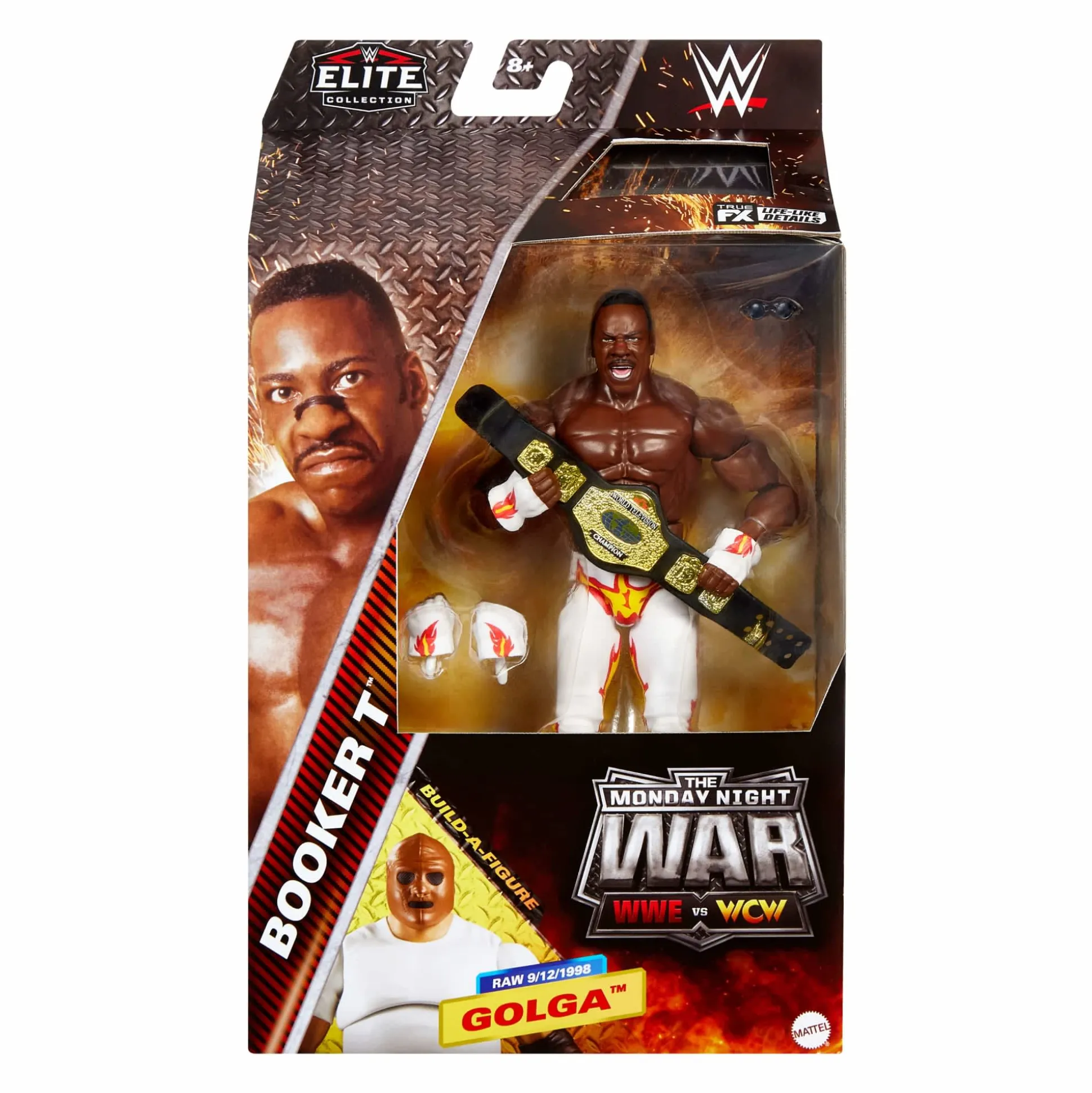 WWE Elite Collection Monday Night War Booker T Action Figure & Golga Build-A-Figure Parts